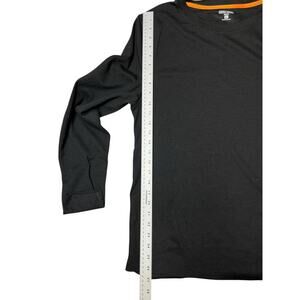 OmniWool Shirt Men X Large Black Solid Long Sleeve Crew Neck Wool Blend Adult